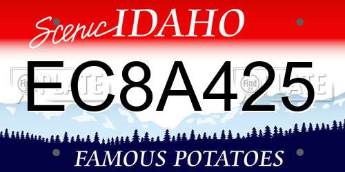 EC8A425 Idaho License Plate