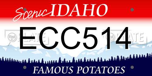 ECC514 Idaho License Plate