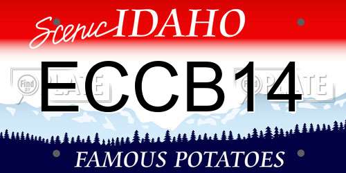 ECCB14 Idaho License Plate