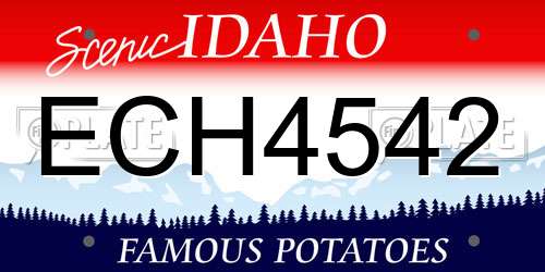 ECH4542 Idaho License Plate
