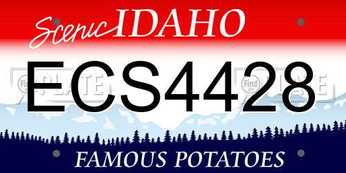 ECS4428 Idaho License Plate
