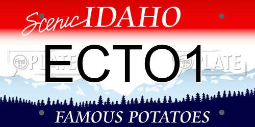 ECTO1 Idaho License Plate