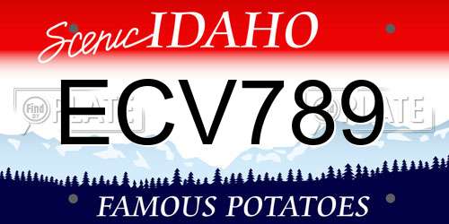 ECV789 Idaho License Plate