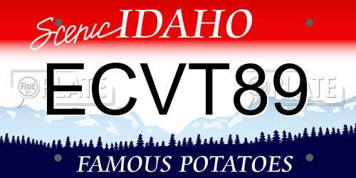 ECVT89 Idaho License Plate