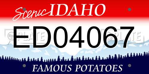 ED04067 Idaho License Plate