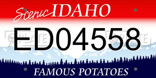 ED04558 Idaho License Plate