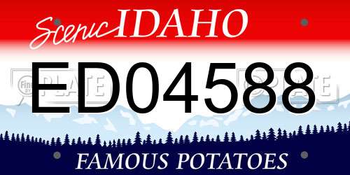 ED04588 Idaho License Plate