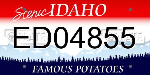 ED04855 Idaho License Plate