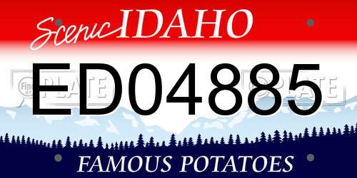 ED04885 Idaho License Plate