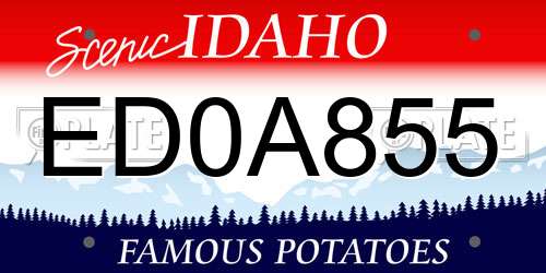 ED0A855 Idaho License Plate