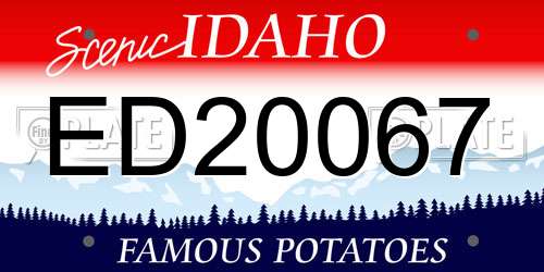 ED20067 Idaho License Plate