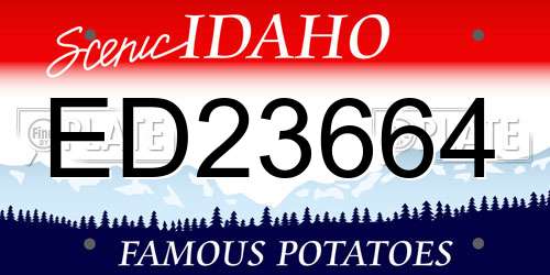 ED23664 Idaho License Plate