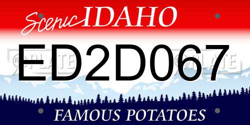ED2D067 Idaho License Plate