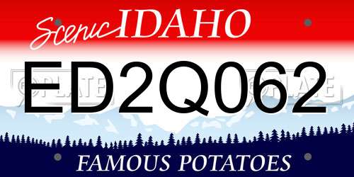 ED2Q062 Idaho License Plate