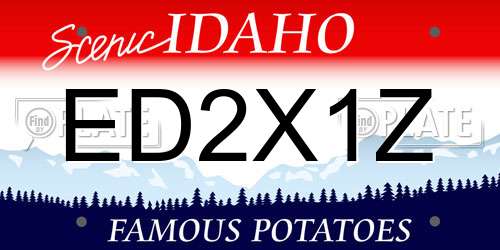 ED2X1Z Idaho License Plate