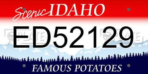ED52129 Idaho License Plate