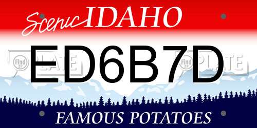 ED6B7D Idaho License Plate