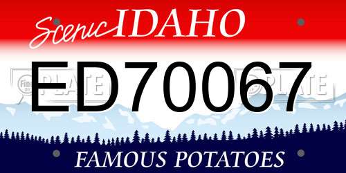 ED70067 Idaho License Plate