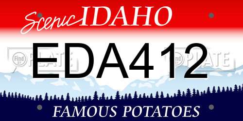 EDA412 Idaho License Plate