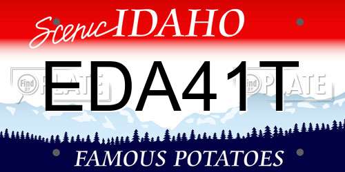 EDA41T Idaho License Plate