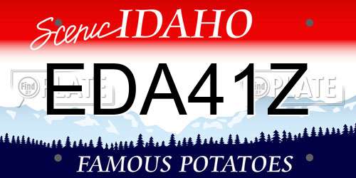 EDA41Z Idaho License Plate