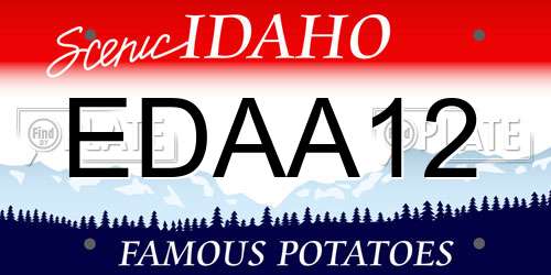EDAA12 Idaho License Plate