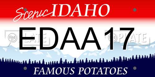 EDAA17 Idaho License Plate