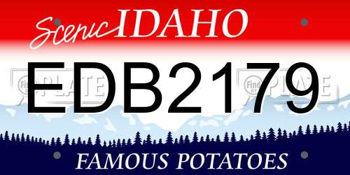 EDB2179 Idaho License Plate