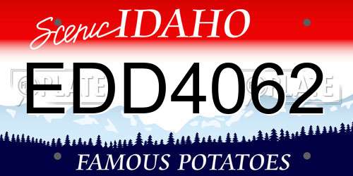 EDD4062 Idaho License Plate