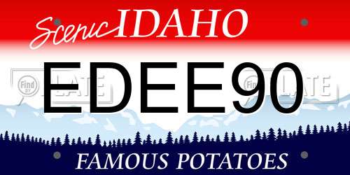 EDEE90 Idaho License Plate