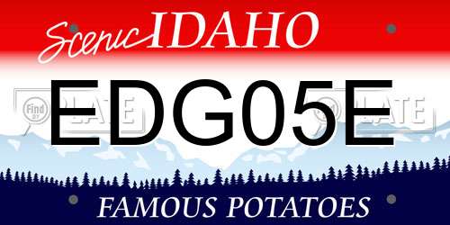 EDG05E Idaho License Plate
