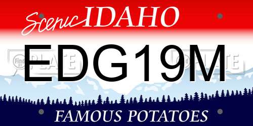 EDG19M Idaho License Plate