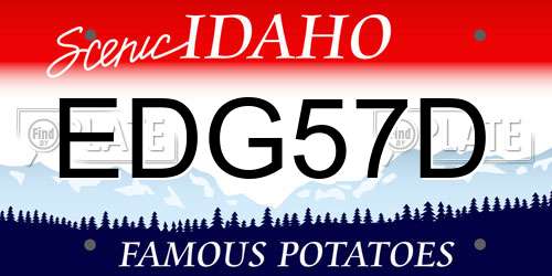 EDG57D Idaho License Plate