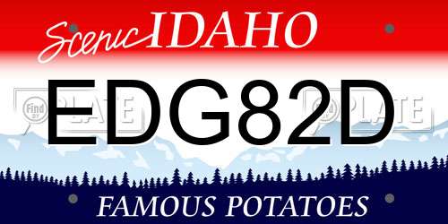 EDG82D Idaho License Plate