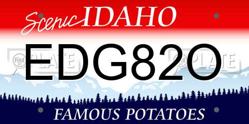 EDG82O Idaho License Plate