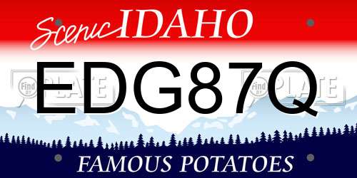 EDG87Q Idaho License Plate