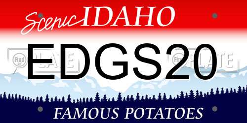 EDGS20 Idaho License Plate