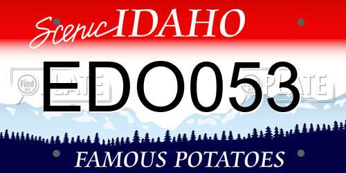 EDO053 Idaho License Plate