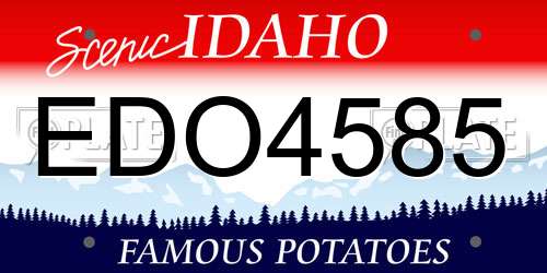 EDO4585 Idaho License Plate
