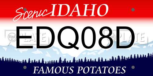 EDQ08D Idaho License Plate