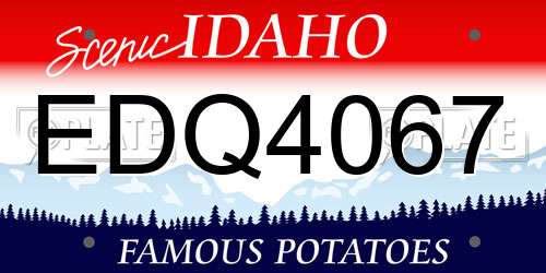 EDQ4067 Idaho License Plate