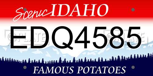 EDQ4585 Idaho License Plate