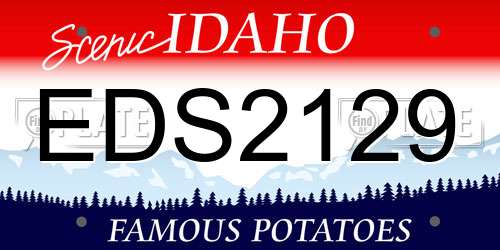 EDS2129 Idaho License Plate