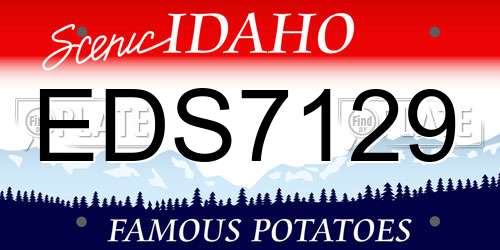 EDS7129 Idaho License Plate