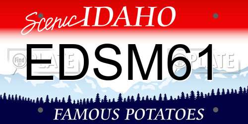 EDSM61 Idaho License Plate