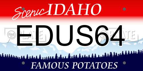 EDUS64 Idaho License Plate
