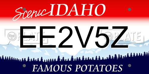 EE2V5Z Idaho License Plate