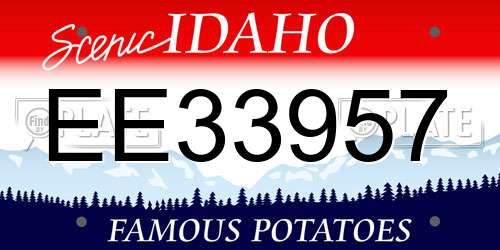 EE33957 Idaho License Plate