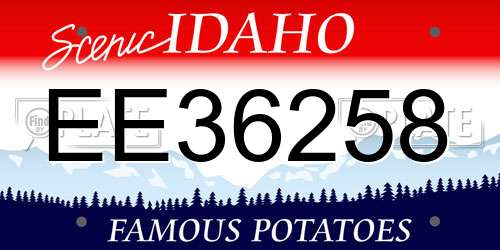EE36258 Idaho License Plate