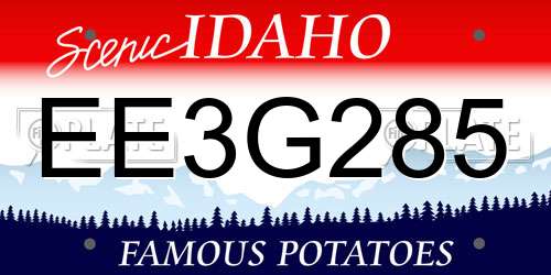 EE3G285 Idaho License Plate